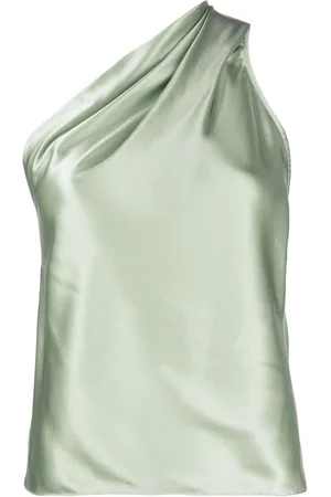 Michelle Mason Asymmetrisk silketop med halterneck