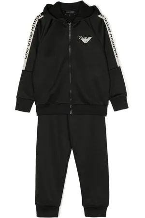 Emporio Armani Træningsdragt med logotryk og lynlås