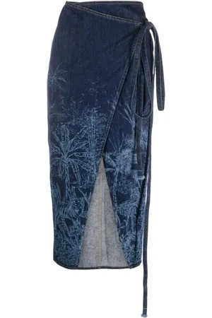 Alanui Jungle Toile de Jouy denimnederdel