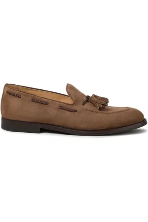 Brunello Cucinelli Loafers i ruskind med kvastdetalje