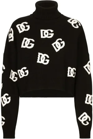 Dolce & Gabbana Intarsiastrikket trøje med logo