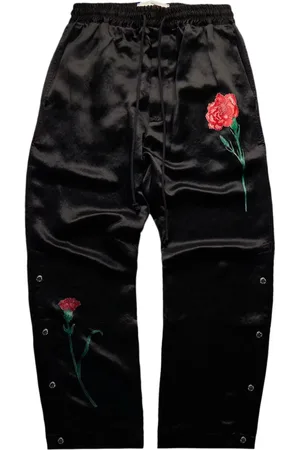 SONG FOR THE MUTE Joggingbukser med blomstret applikation