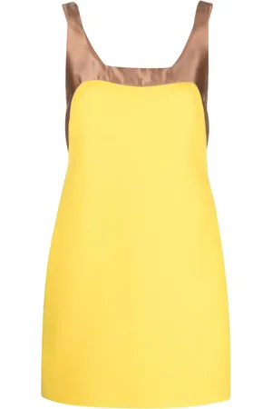 VALENTINO GARAVANI Kort ærmeløs kjole med colourblocking