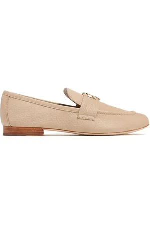 Tory Burch Loafers i læder med Double T-plade
