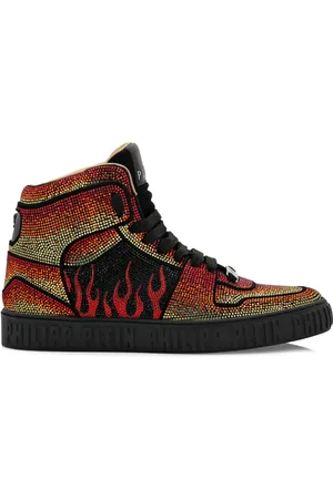 Philipp Plein High-top sneakers med krystaludsmykning