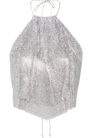 MANURI Paper Rock-top i chainmail med halterneck