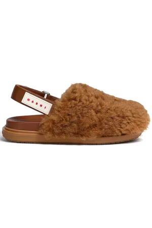 Marni Sabot mules i lammeskind