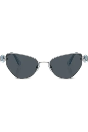 Swarovski Cat eye-solbriller med krystaludsmykning