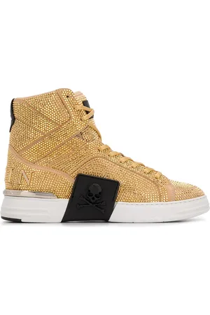 Philipp Plein High-top sneakers med rhinstenudsmykning