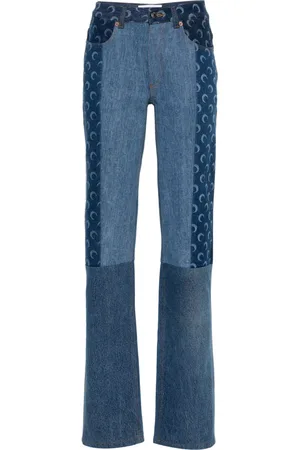 Marine Serre Jeans med lige ben og mellemhøj talje