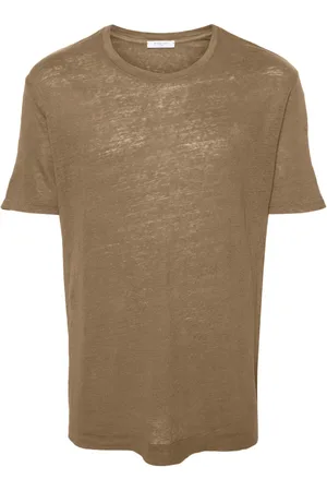 Boglioli T-shirt i hør med rund hals
