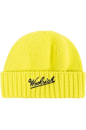 Woolrich Intarsiastrikket hue med logo