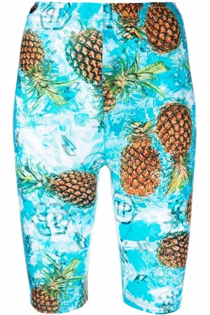 Philipp Plein Badeshorts med ananastryk