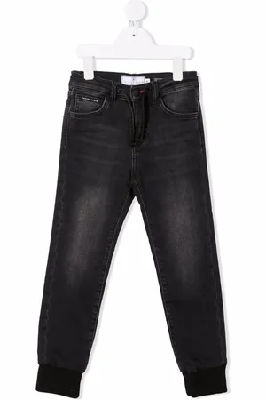 Philipp Plein Iconic Plein jeans med lige ben og mellemhøj talje