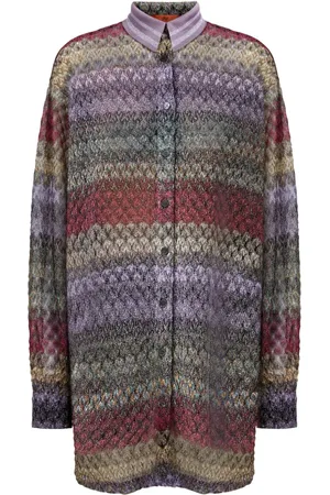 Missoni Strikket lamineret skjorte