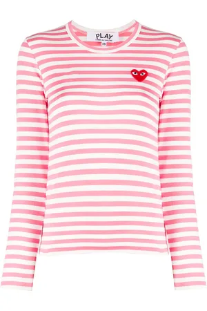 Comme des Garçons Sweatshirt i bomuld med striber