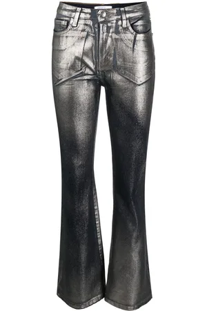 Madison.Maison Jeans med slitageeffekt og metallisk effekt