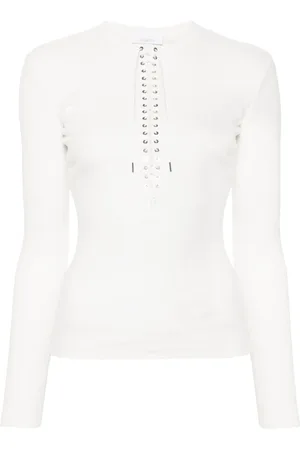 Paco rabanne Finribbet top med snøre