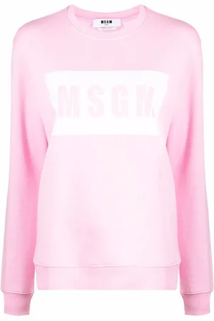 Msgm Sweatshirt med rund hals og logotryk