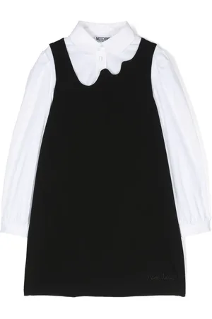 Moschino Langærmet kjole med broderet logo