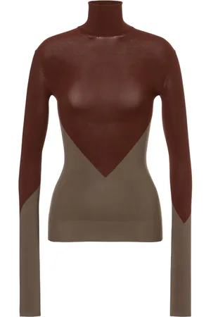 Serafini Top med rullekrave og colourblocking