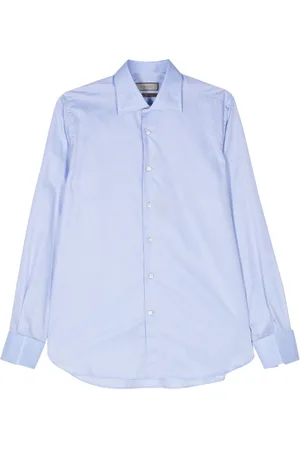 CANALI Stribet skjorte i poplin