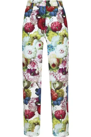 Dolce & Gabbana Cropped bukser med blomstertryk