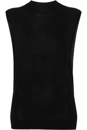 Sportmax ærmeløs top i uld og silke