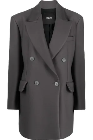 HEVO Dobbeltradet blazer med spidsrevers