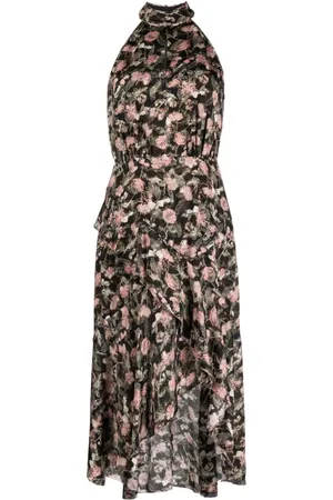 Marchesa Notte Magnolia slip-kjole med blomstret tryk