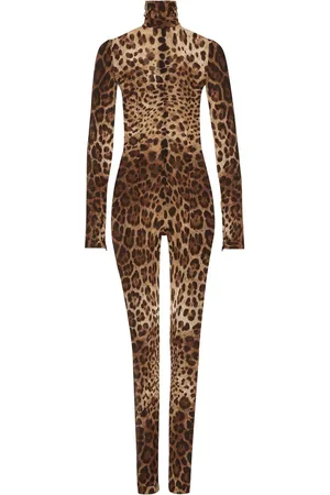 Dolce & Gabbana Gennemsigtig KIM DOLCE&GABBANA jumpsuit med leopardtryk