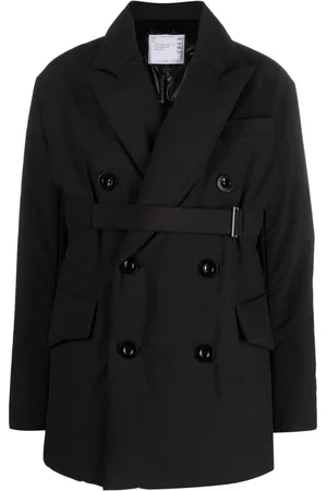 SACAI Dobbeltradet blazer med bælte