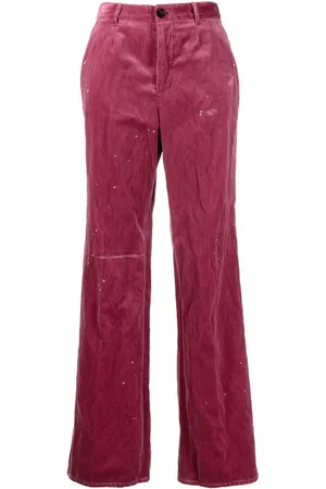 Dsquared2 Bukser i velour med logobroderi
