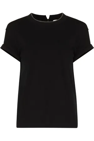 Brunello Cucinelli Kortærmet T-shirt med rund hals