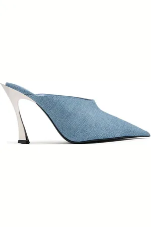 MUGLER Mules i denim med spids tå