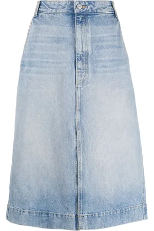 Khaite Mellemlang Charlene denimnederdel