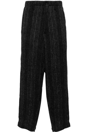 YOHJI YAMAMOTO Bukser med brede ben og Z-stribe