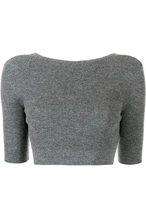 Cashmere In Love Cropped Liza top med åben ryg