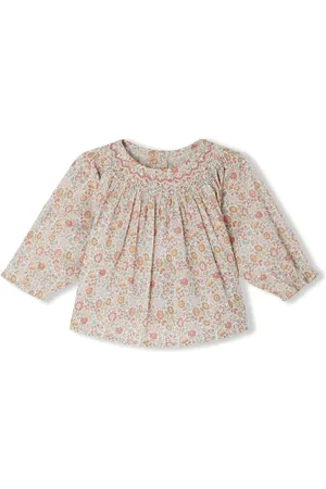 BONPOINT Bluse i poplin med blomstertryk