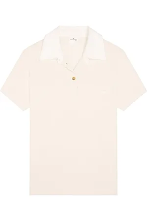 Courrèges Polo med kontrastkantning