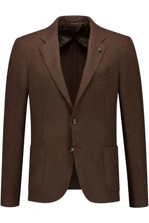 LARDINI Enkeltradet blazer med broche-detalje