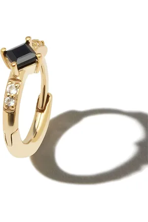 Otiumberg Huggie-ørering i 9 karat guld med safir