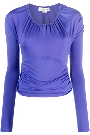 Victoria Beckham Jersey-top med rynkedetalje