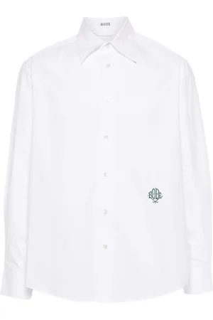 BODE Skjorte i poplin med broderet logo
