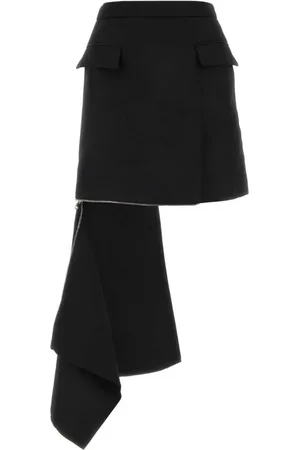 Alexander McQueen Kort skræddersyet nederdel med slids og lynlås