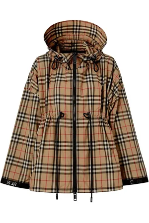 Burberry Vintage-ternet jakke med hætte og logobånd