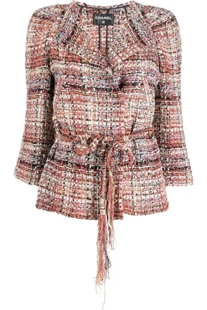 CHANEL 2010 tweed-jakke med bælte
