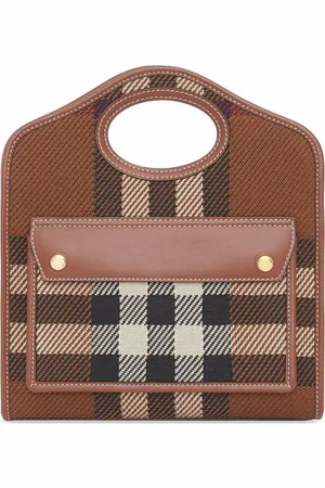 Burberry Lille ternet taske i strik med lomme