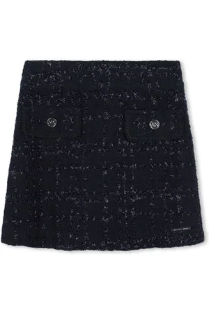 Michael Kors Tweed-nederdel med logoplade