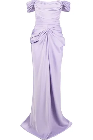 Ana Radu Lang kjole med off-shoulder-snit